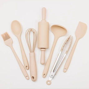 Mini Chef Children's Cooking Kitchen Set - Silicone [8 Pieces] World Cup desert exploration