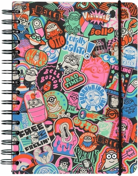 Vector Graphic Friction Force Minions Hardcover A5 Notebook