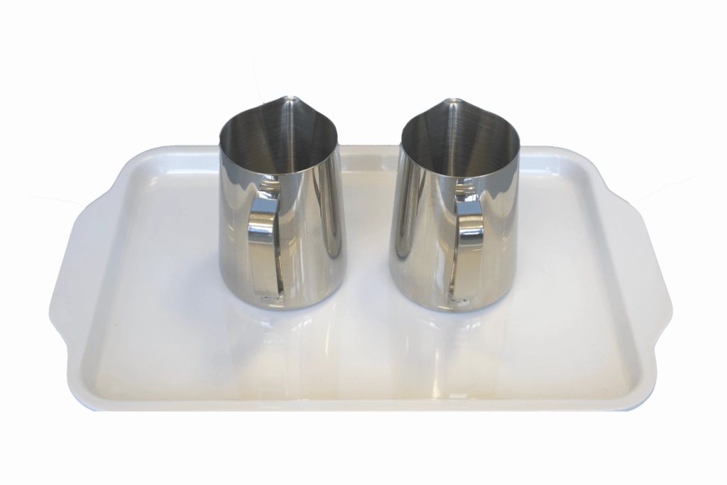 Humanity Serve Montessori Wet Pouring Activity - includes 2 Metal Pitchers & Melamine Tray