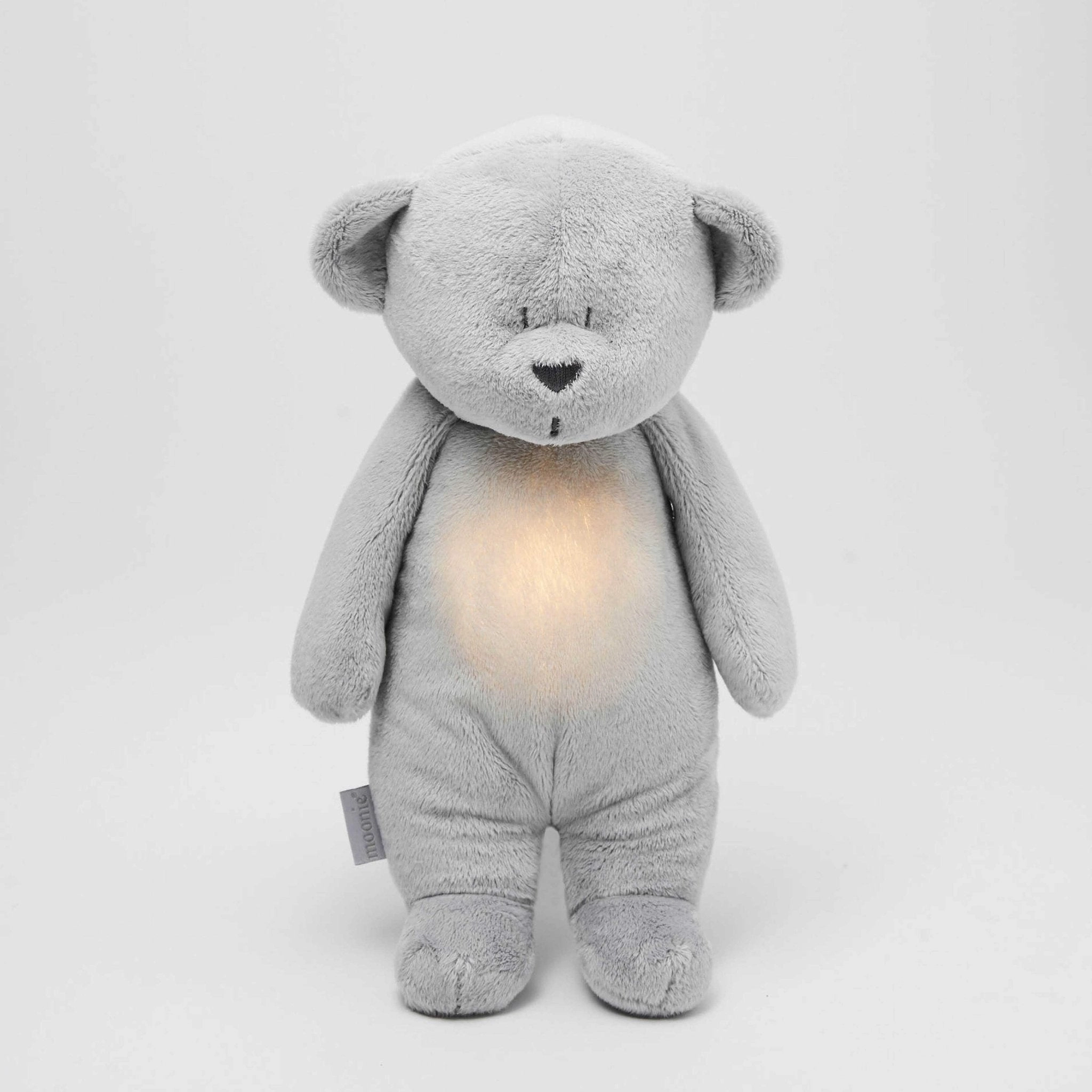 Rhythm Sense Collaboration Project Moonie 2.0 Silver Humming Bear with Lamp  Organic Baby Sleep Aid