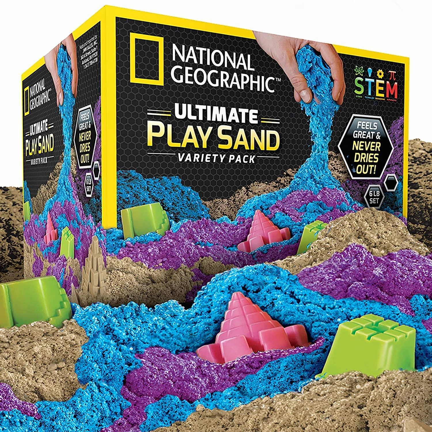 National Geographic Play Sand - Assorted Colours Solo Play