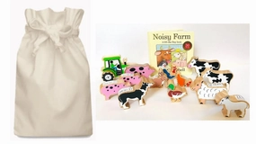 Noisy Farm Story Sack with Lanka Kade Animals and Tractor Problem Solving Airport Terminal