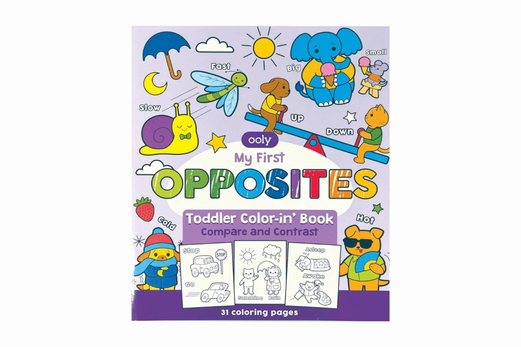 Ooly Toddler Colouring Books Action Reaction