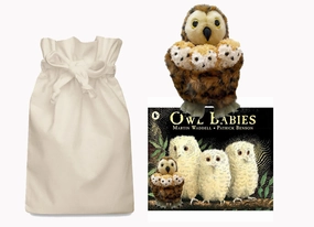 Owl Babies Story Sack with Owl and Babies Character Development Medal Wear