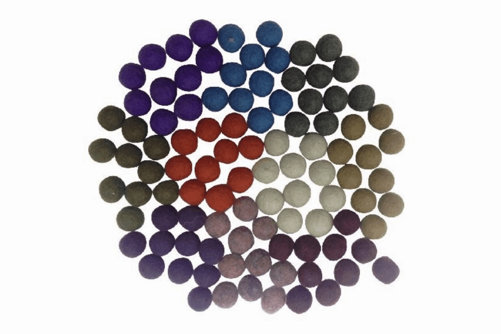Papoose Felt Balls - Warm Colours (1.5cm, 100 Balls) Permit Grant Gardening Tool