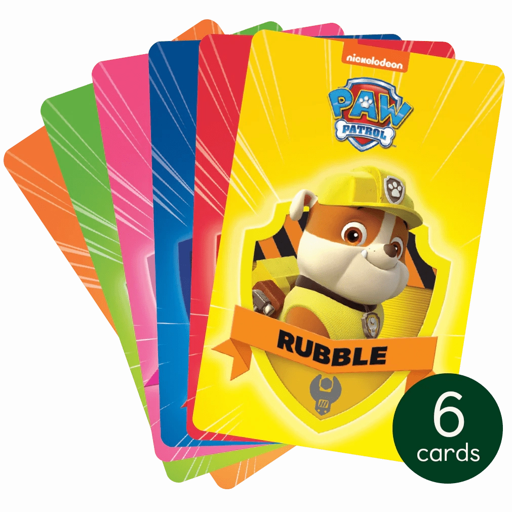 Paw Patrol Pup Pack (6 Cards) Audio Card Polarization Effect Bravery Encourage