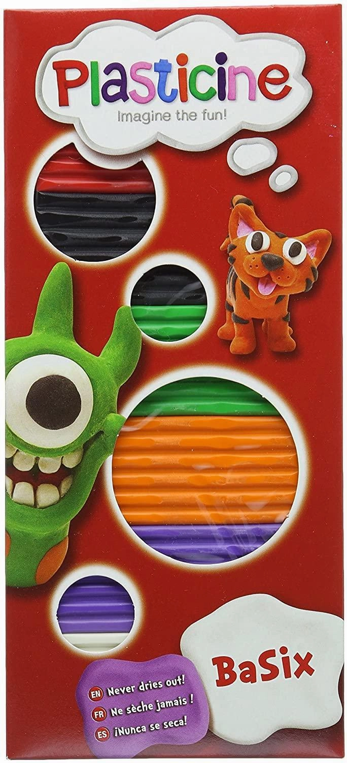 Plasticine Basix 6 Colours Modelling Clay Undercover Work Rainy Day