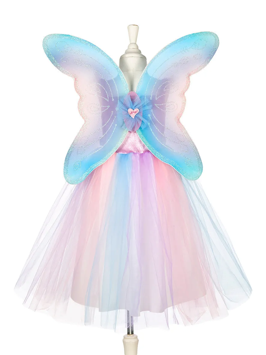 Fame Achieve Art Gallery Felicity Fairy Costume ?C Dress and Wings Set (pink & blue) - Role-Play for Children(3sizes)