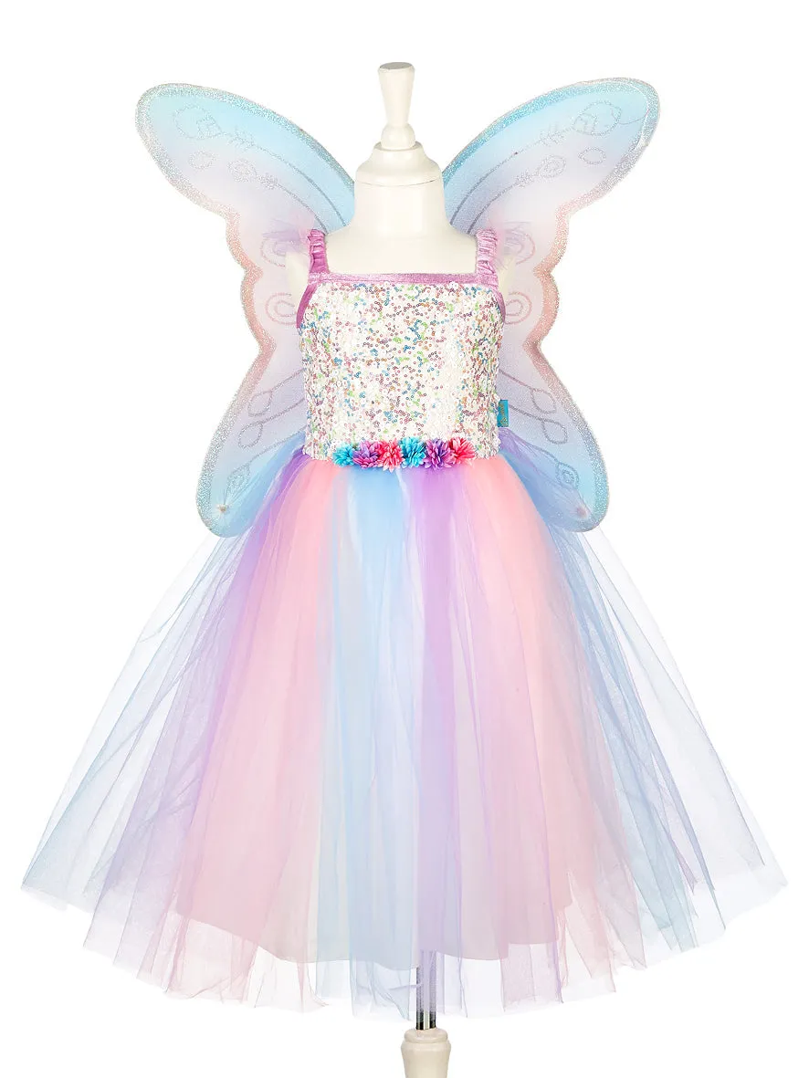Refraction Principle Felicity Fairy Costume ?C Dress and Wings Set (pink & blue) - Role-Play for Children(3sizes)