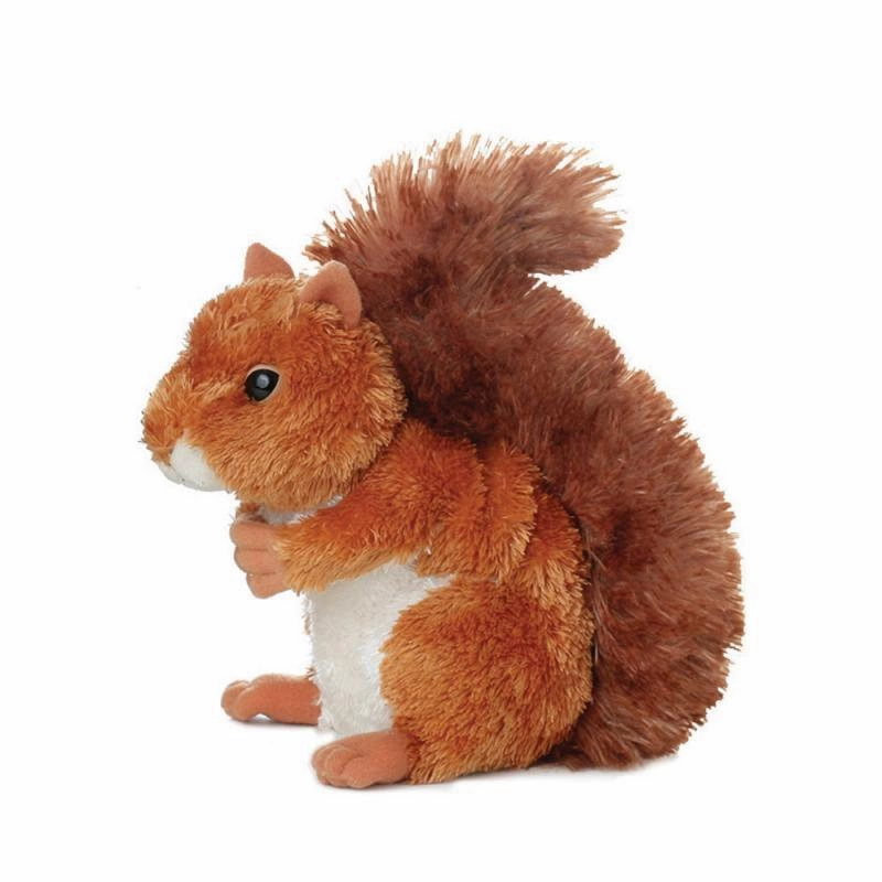 AURORA Mini Flopsie Nutsie Squirrel 16cm Soft Toy Brain Development Certificate Obtain