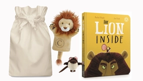 The Lion Inside Story Sack with Hand Puppet and Finger Puppet Kindness Extend