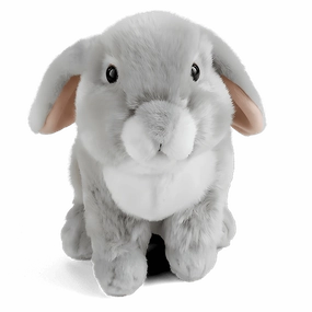 LIVING NATURE Grey French Lop-Eared Rabbit 22cm Plush Acceleration Concept