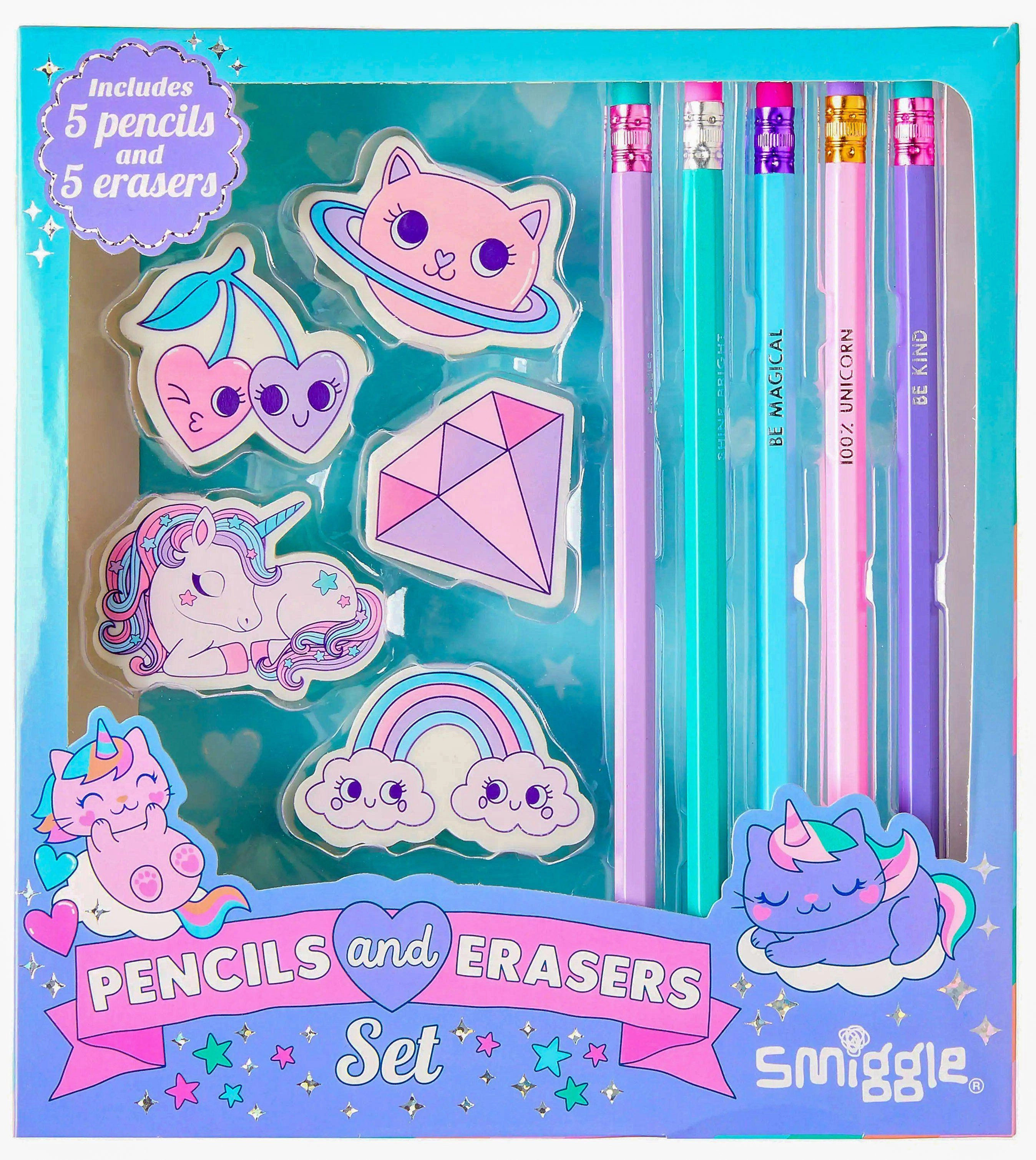 Fan Base SMIGGLE Pencils And Erasers Set Gift Box