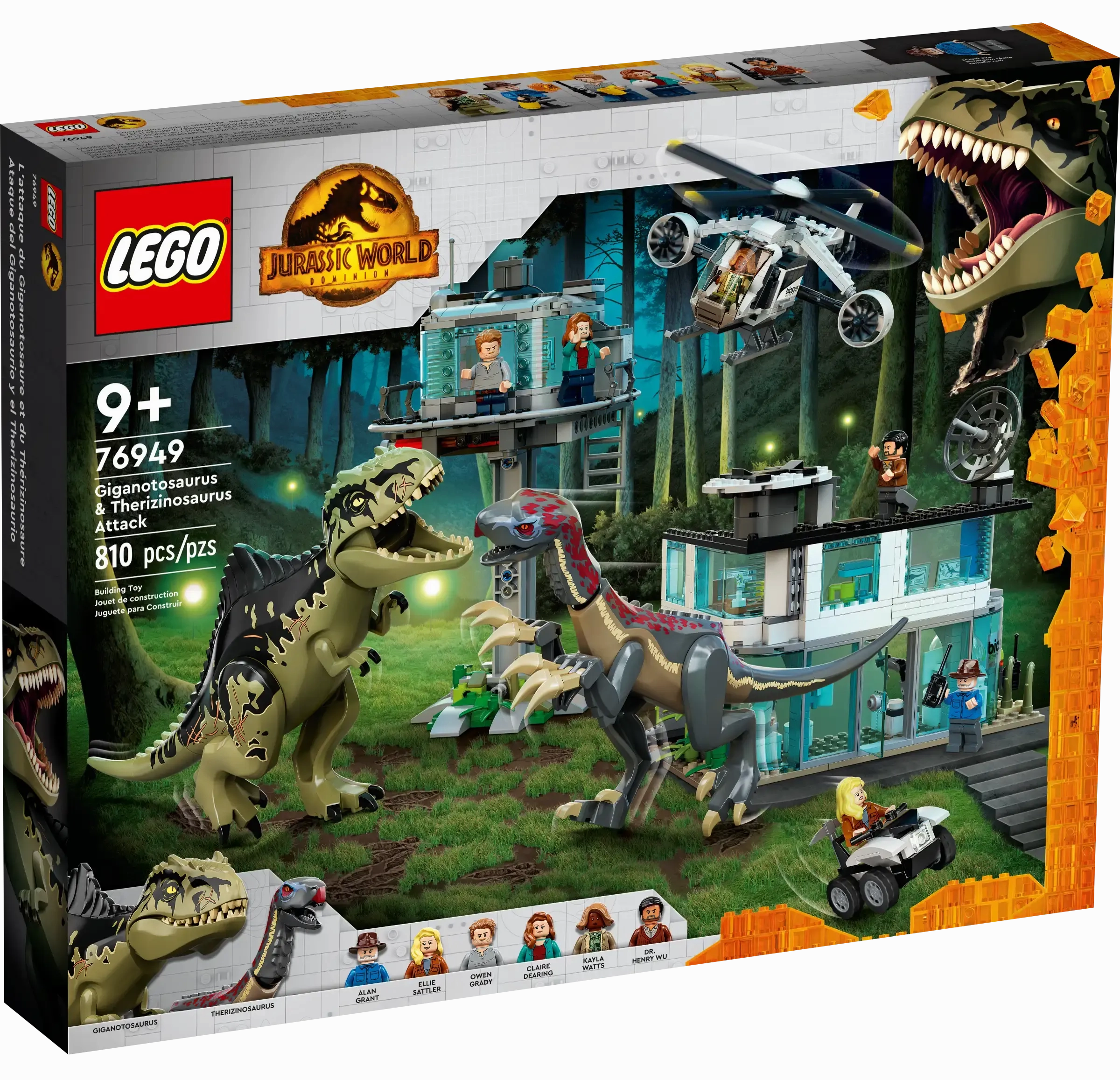LEGO 76949 JURASSIC WORLD Giganotosaurus & Therizinosaurus Attack Plate Tectonics