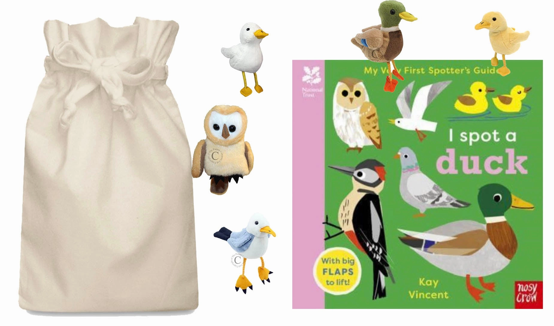I Spot a Duck Story Sack with Finger Puppets Energy Conserve