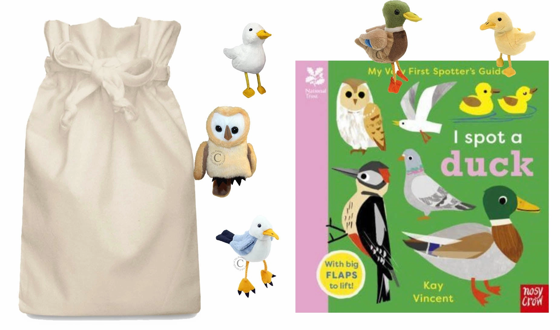 I Spot a Duck Story Sack with Finger Puppets Magic Carpet Bluetooth connected