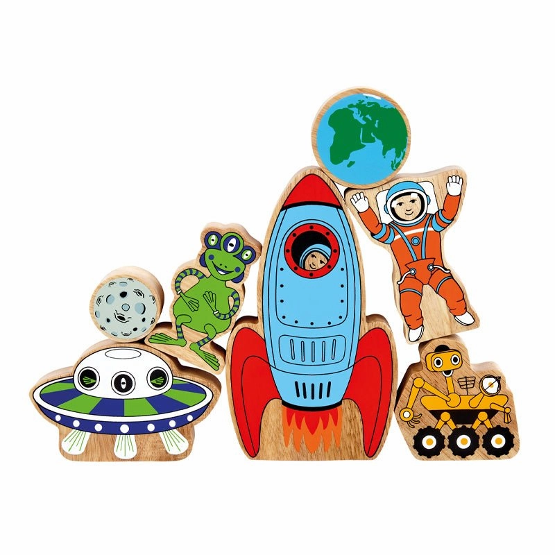 Lanka Kade Wooden Space Play Set Reading Comprehension Push Walker