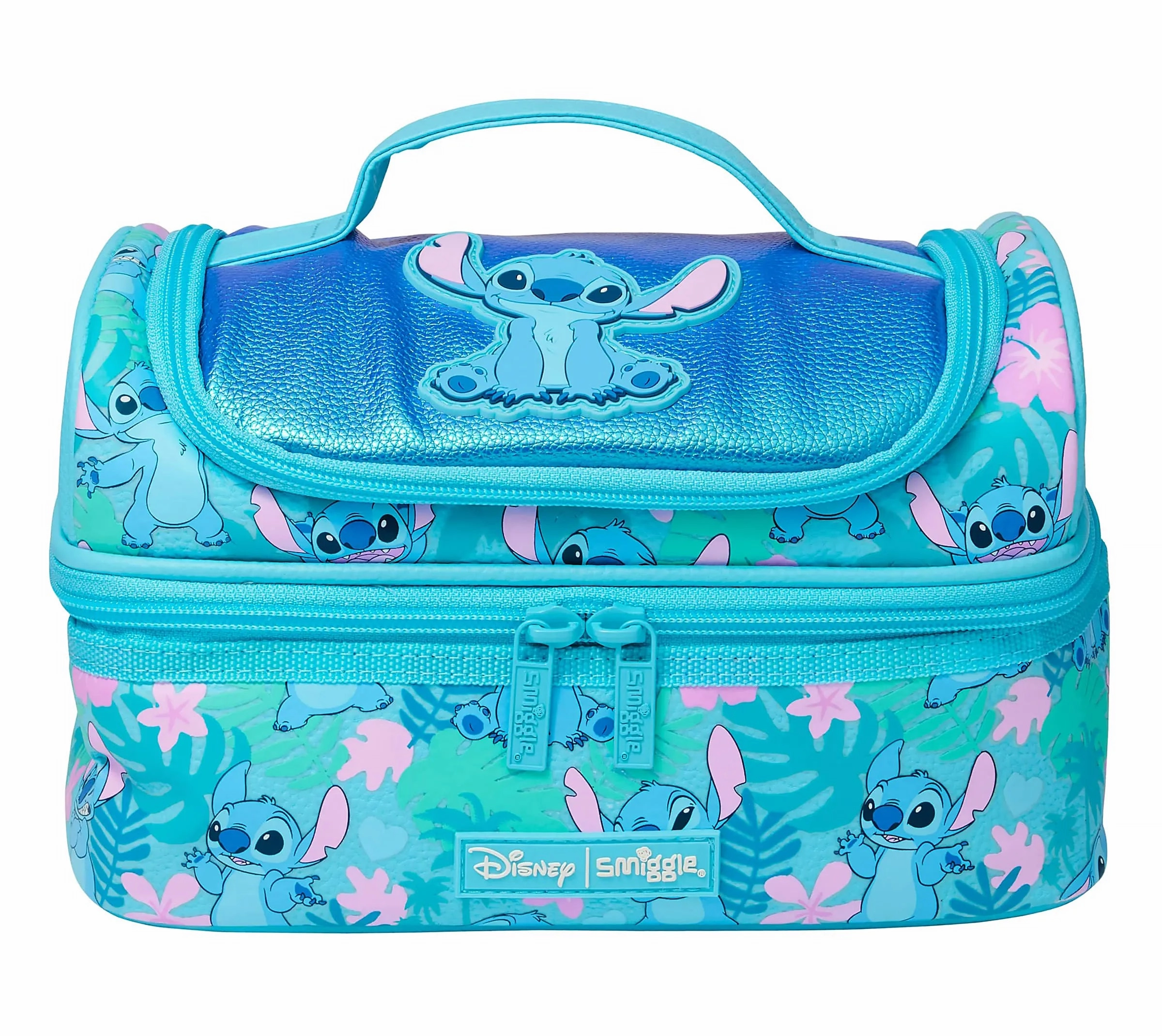 Frequency Measurement Smiggle Stitch Double Decker Lunchbox - Turquoise