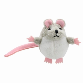 Spelling Bee Puppet Company Mouse - Grey and Pink Finger Puppet