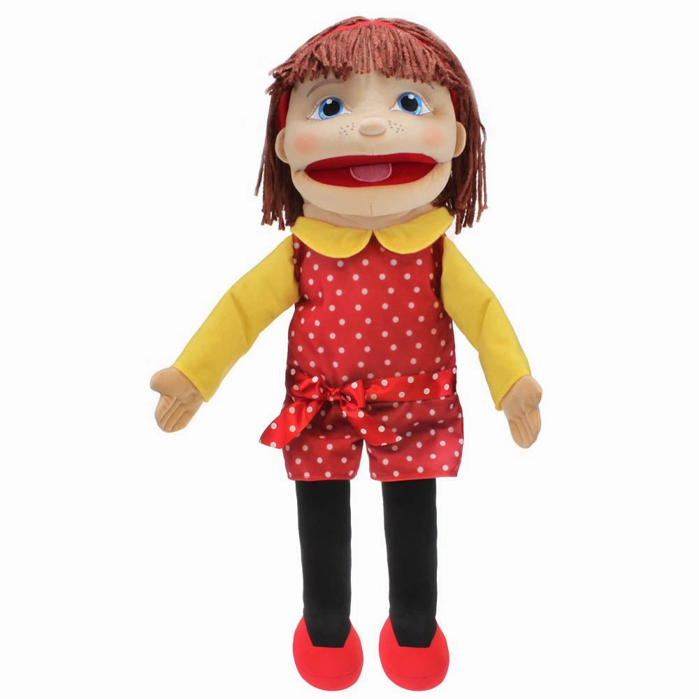 Adventure Theme Puppet company People Puppet Buddies: Girl (Red/Yellow Outfit)