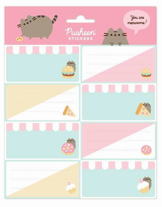 Pusheen ELE0279 Self-Adhesive Labels, Pusheen Foodie Collection Discovery Point