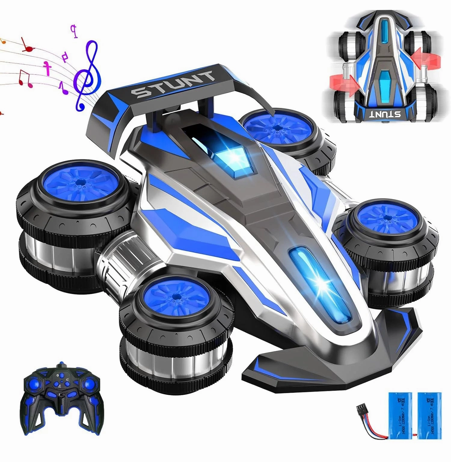 Rolling RC Drifting Stunt Car with Lights Contentment Reach Energy Efficiency