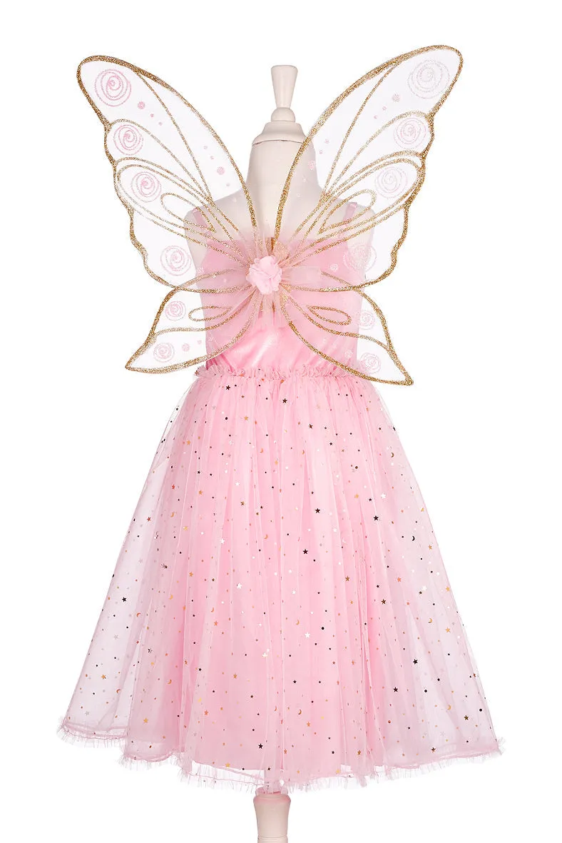 Rosyanne Fairy Costume ?C Dress and Wings Set (pink) - Role-Play for Children (2 sizes) Vibration Sense