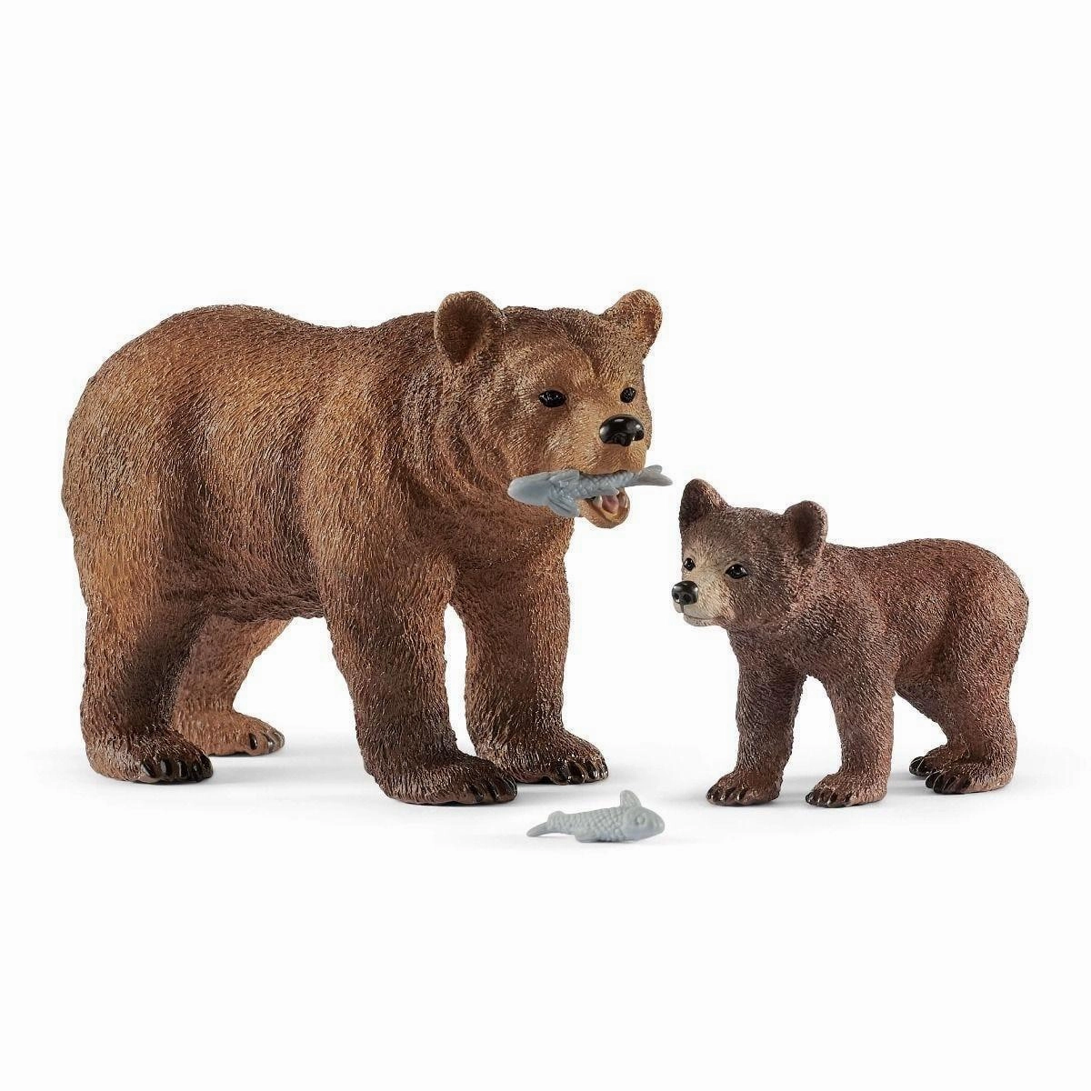 Sensory Exploration Swing Set Schleich 42473 Wild Life Grizzly Bear Mother with Cub Figures