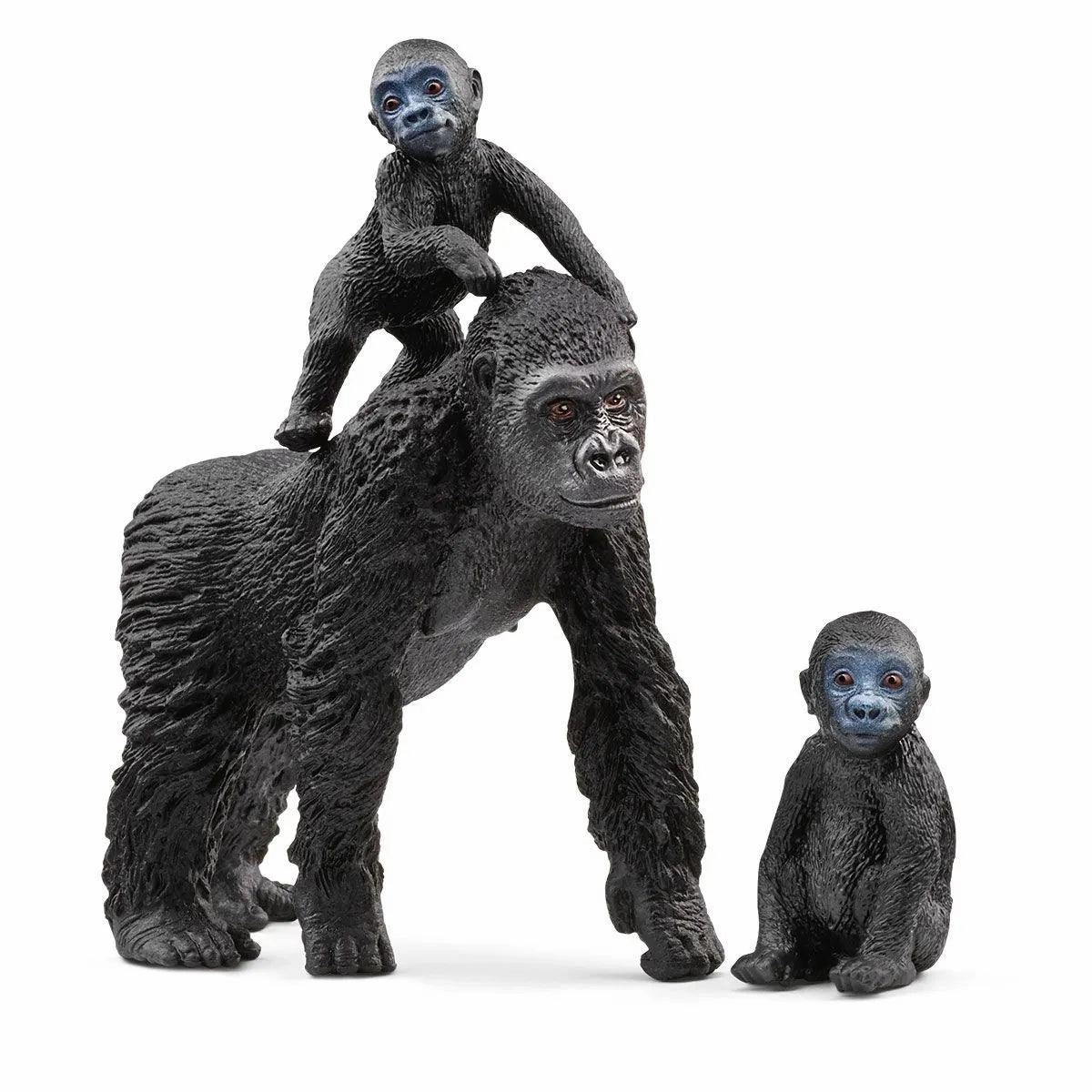 SCHLEICH 42601 WILD LIFE Gorilla Family Figures Quest Complete Binoculars Toy