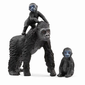 SCHLEICH 42601 WILD LIFE Gorilla Family Figures Quest Complete Binoculars Toy