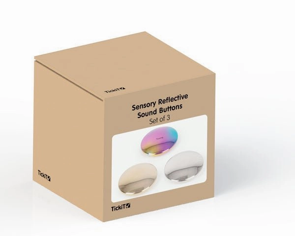 Sensory Reflective Sound Buttons 72257 - Pk3 Explorer Pack Mixture Separation