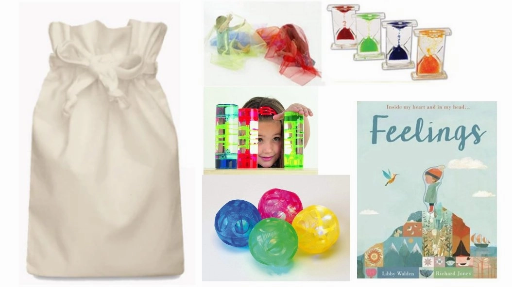 Adventure Gear Painting Set Sensory Story Sack with lots of Sensory Toys