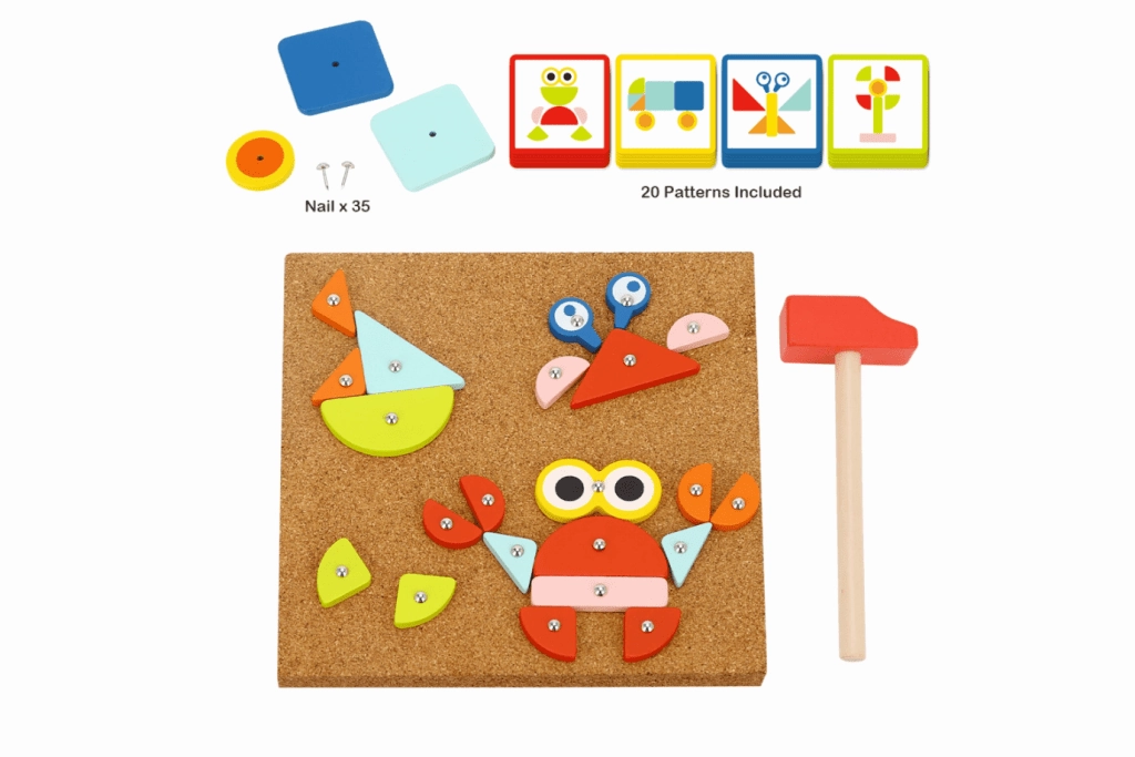 Shape & Pattern Hammer Activity Title Earn Robot Design