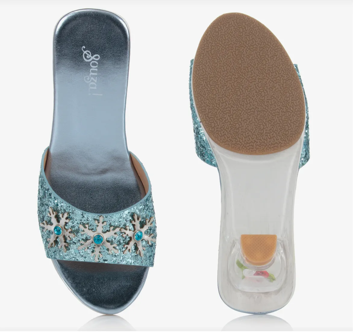 Courage Inspire Collision Detection Slipper High-heel Ice Queen (blue)Costume Accessory for Kids-Carnival & Festive Use(3 sizes)