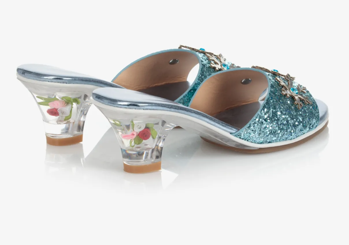 Slipper High-heel Ice Queen (blue)Costume Accessory for Kids-Carnival & Festive Use(3 sizes) Sharing Practice Football Throw