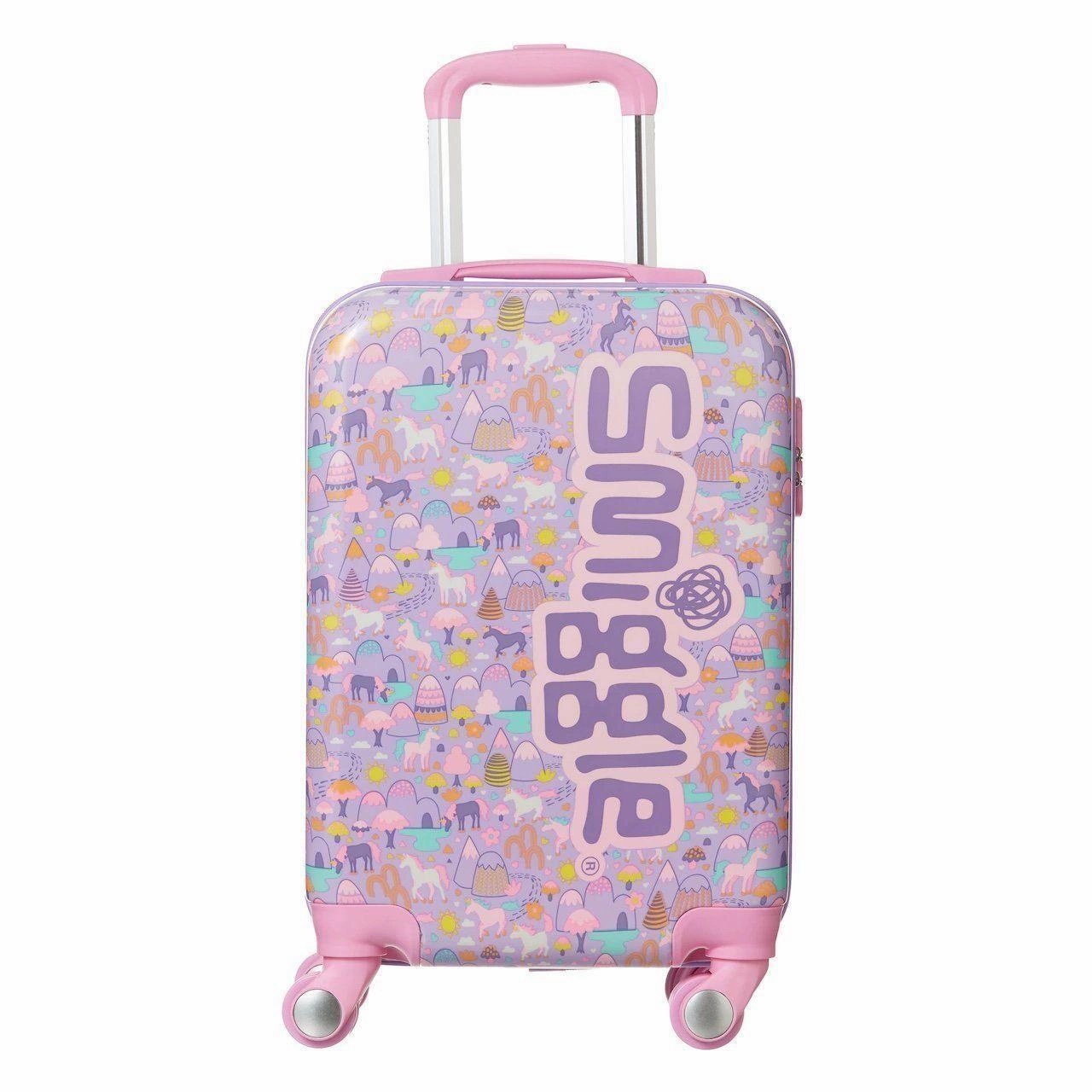 SMIGGLE Beam Four Wheel Travel Trolley Bag, Colour Lilac Pattern Recognition Memory Boost