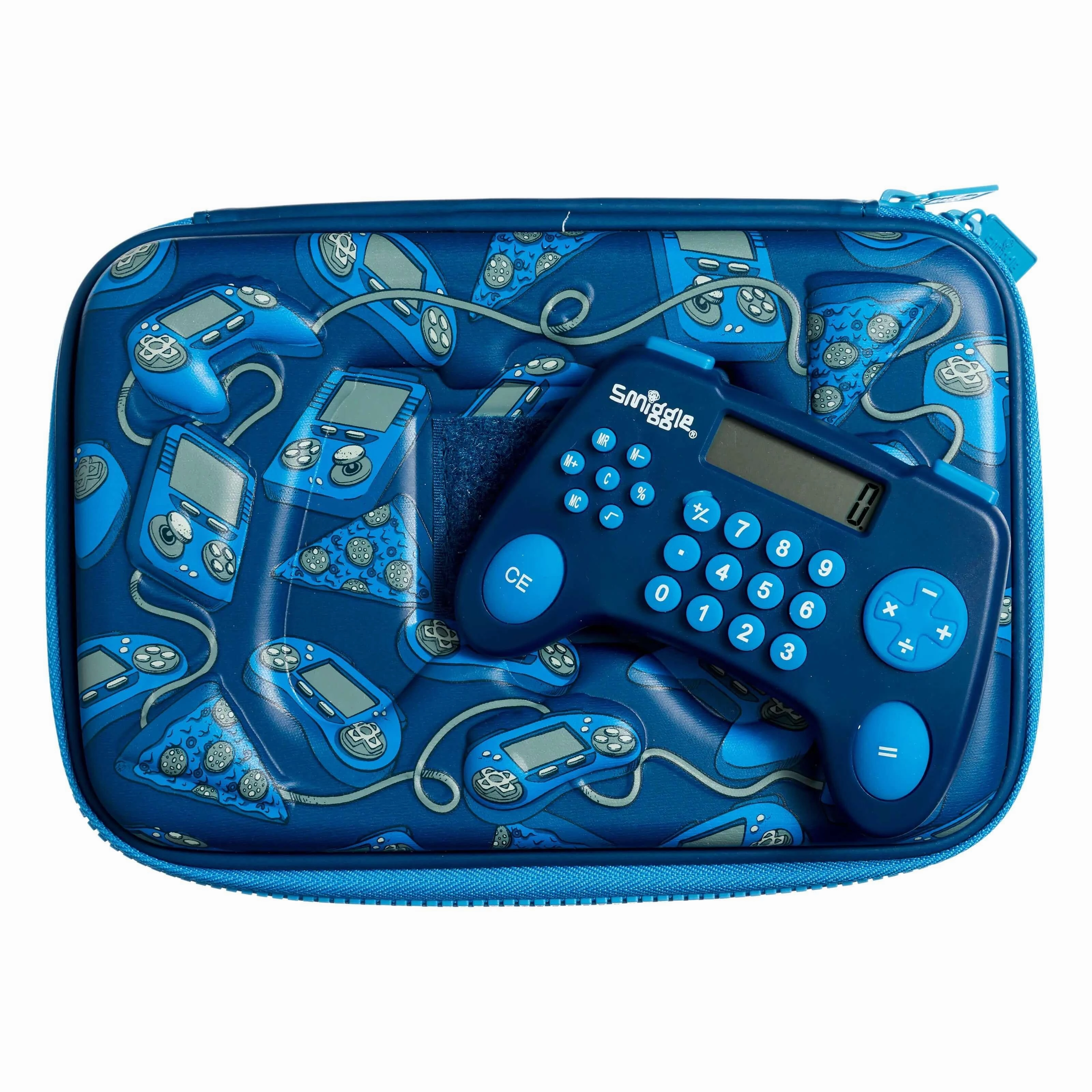 Exam Ace SMIGGLE Calculator Hardtop Pencil Case - Navy