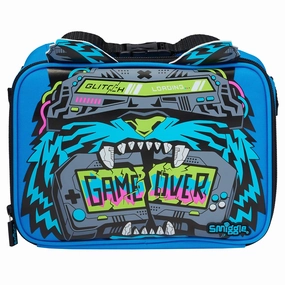 Climate Change Smiggle Eclipse Oblong Attach Lunchbox - Mid Blue