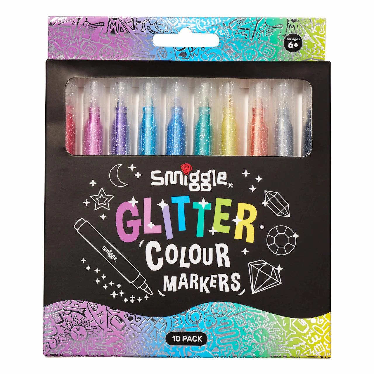 Code Syntax Earthquake Simulation SMIGGLE Glitter Marker Pack X10