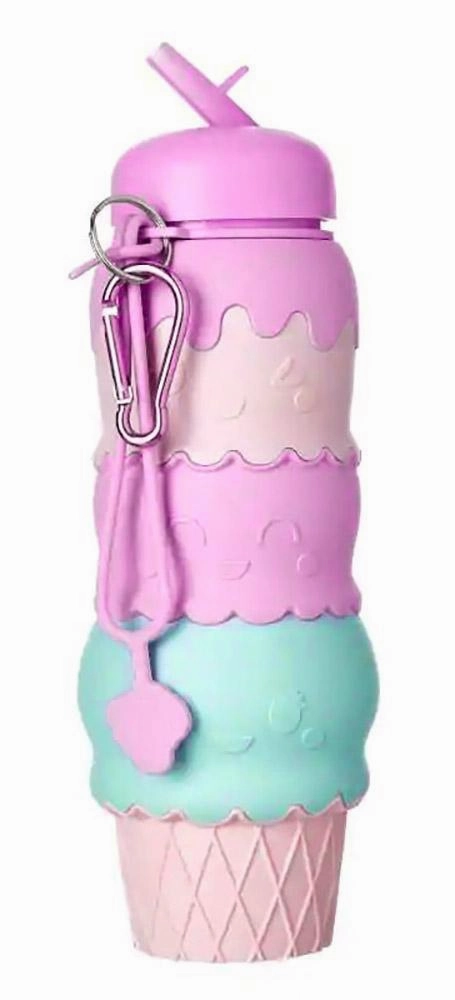 SMIGGLE Ice Cream Silicone Water Bottle - Pink Contentment Reach Championship Match