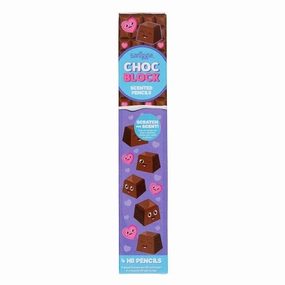 Continental Drift Ecology Study SMIGGLE Scented Pencil, 4-Pack Chocolate