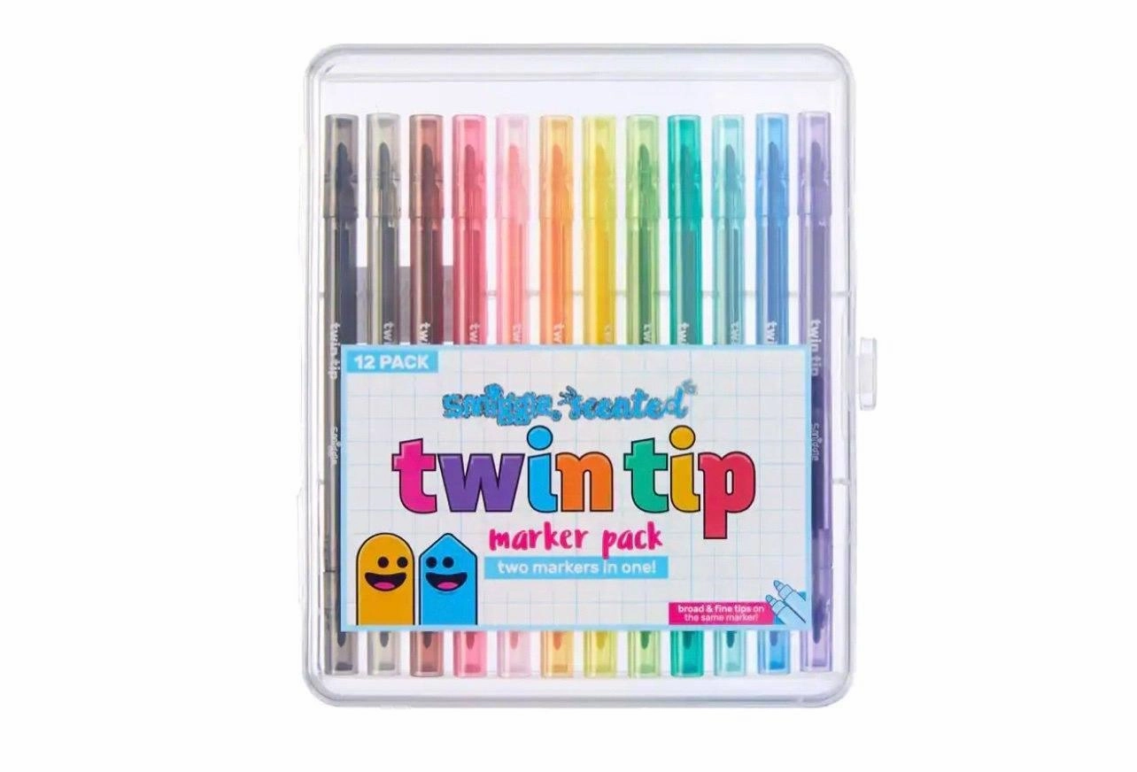 SMIGGLE Scented Twin Tip Markers 12 Pack Labor Art Design