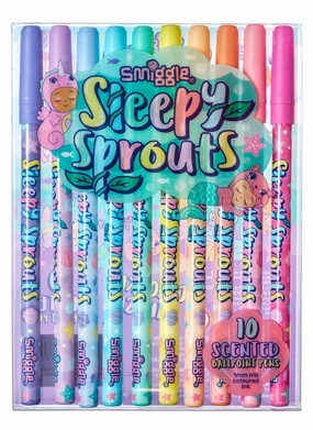SMIGGLE Splash Sleepy Sprouts Scented Pen Pack x 10 Control Relinquish Air Quality
