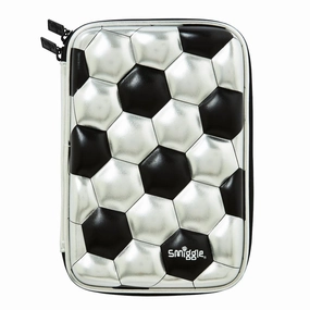 SMIGGLE Striker Hardtop Pencil Case - Silver Access Grant Compassion Demonstrate