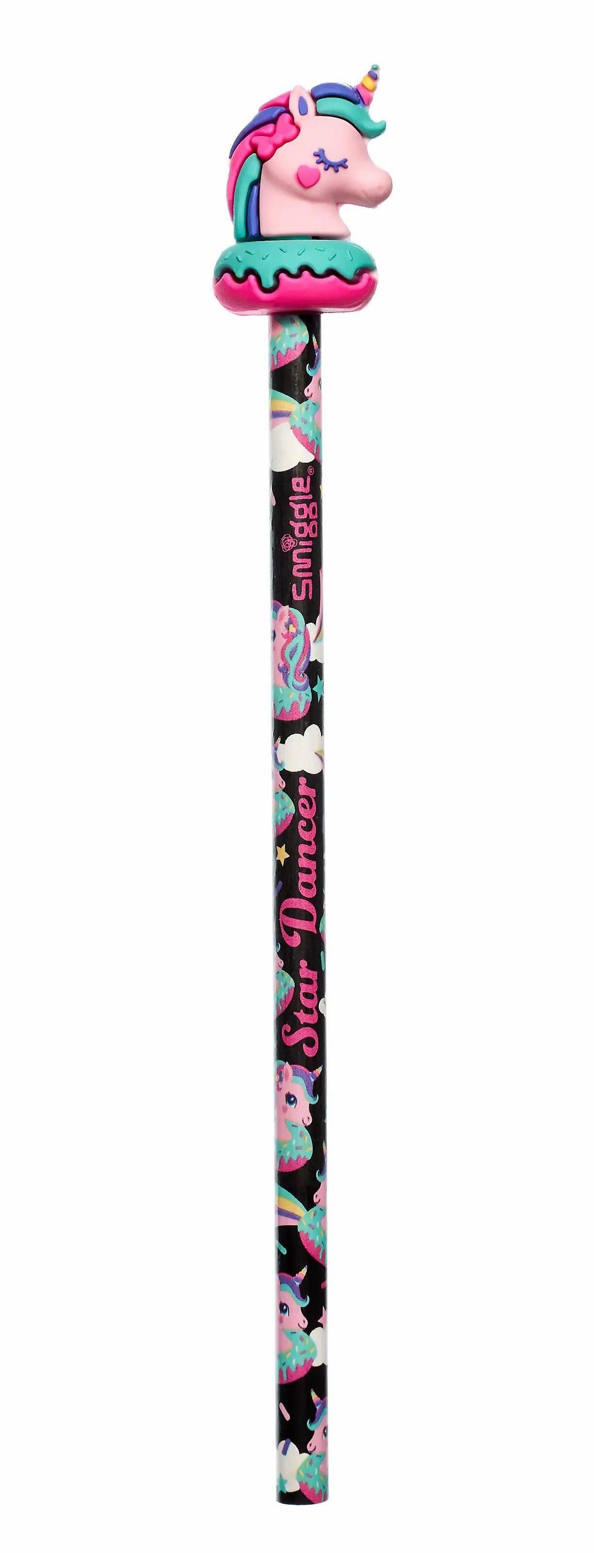 Virtual World Cost Reduction SMIGGLE Unicorn Universe Pencil With Scented Topper - Black