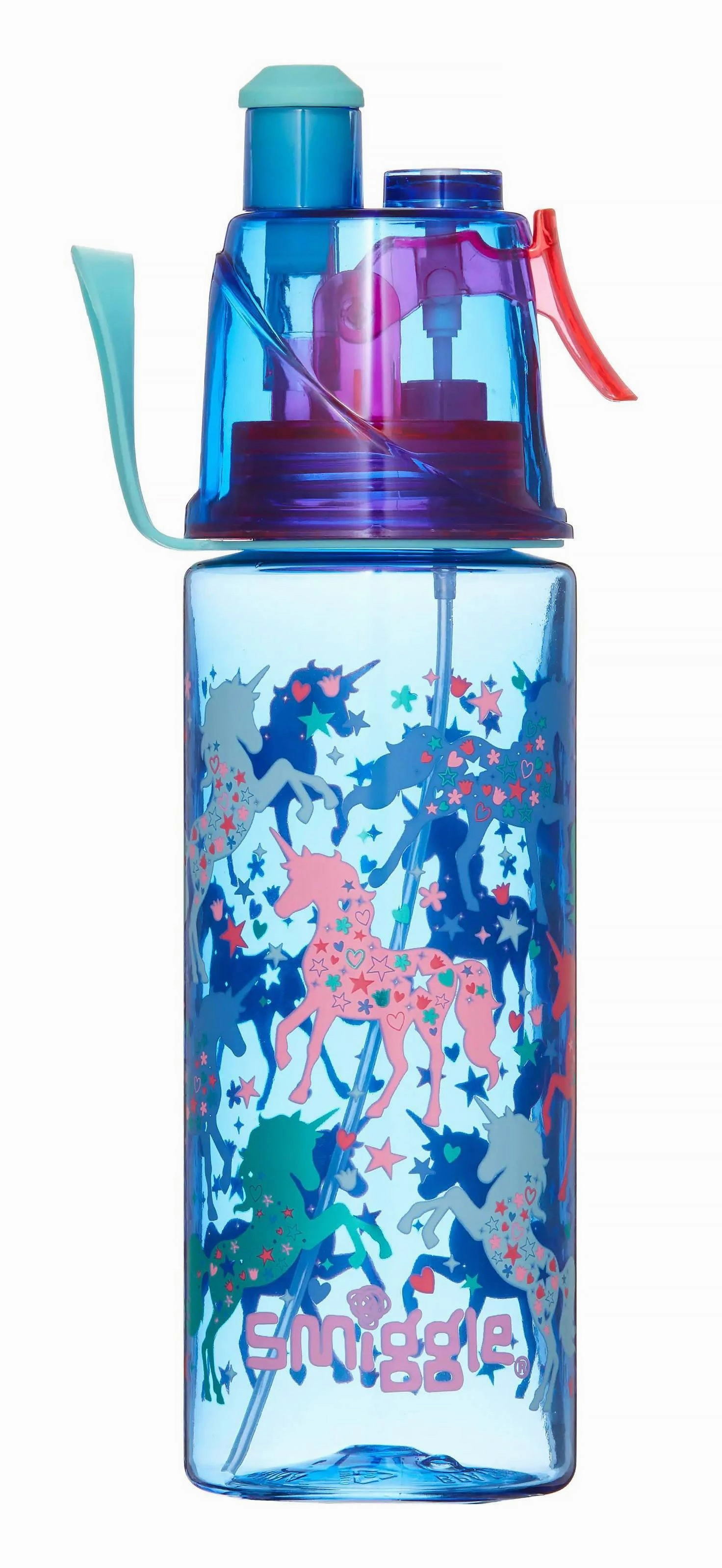 SMIGGLE Yeeha Spritz Drink Bottle - Cornflower Blue Alien Being