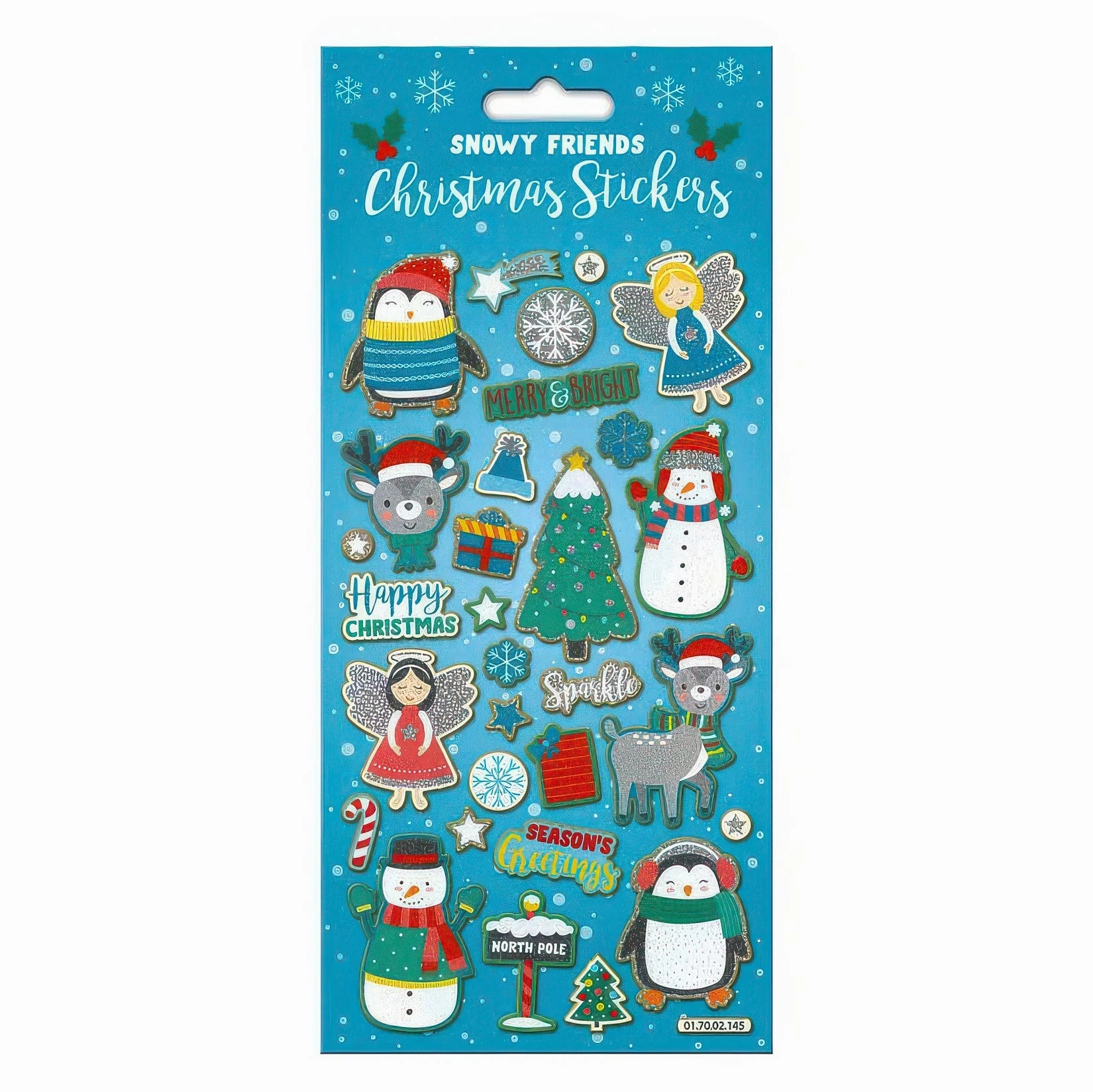 Continental Drift Train Set Snowy Friends Christmas Foil Stickers Pack