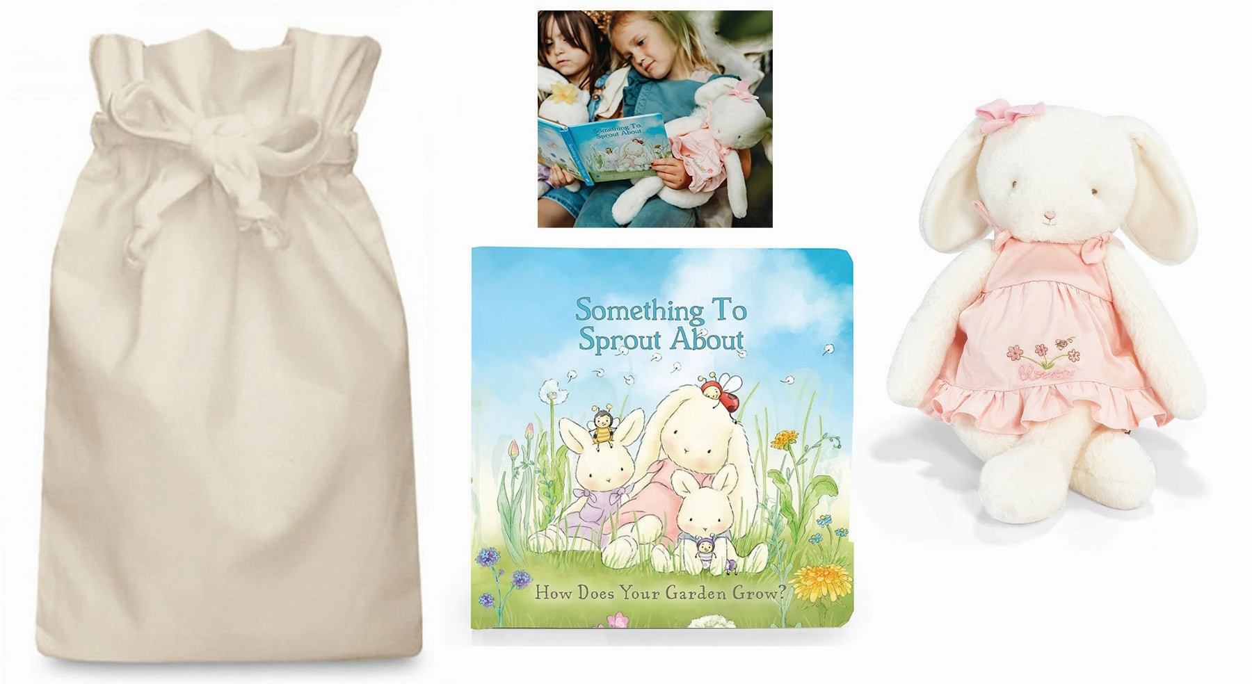 Geology Rock Something to Sprout About Story Sack with Blossom Bunny Soft Toy