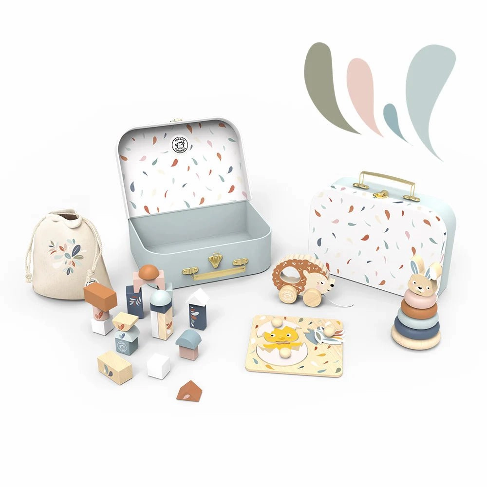 Record Break Speedy Monkey My First Wooden Toy Box (Rip on side of box)