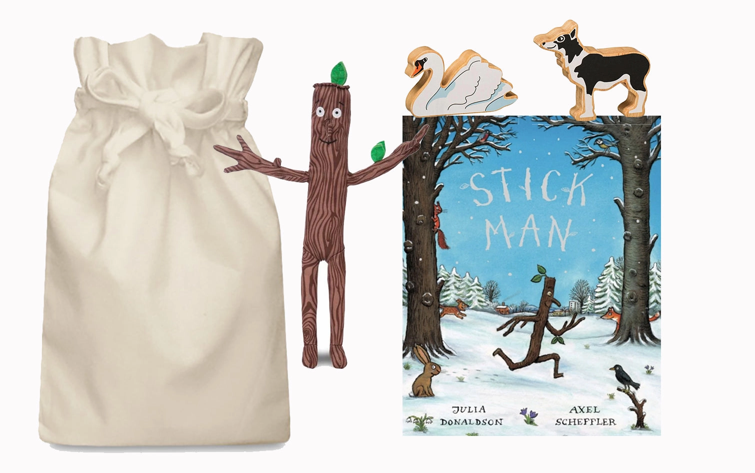 Tower Stacking Nature Conserve Stick Man Story Sack with Lanka Kade and Soft Toy Stickman
